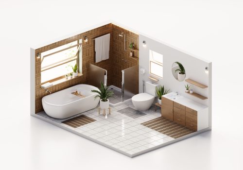 3D Rendered Bathroom